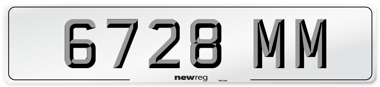 6728 MM Number Plate from New Reg